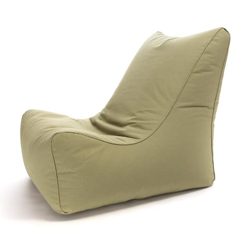 Ecopuf Dubai - Pouf fauteuil sac d'extérieur - Assise confortable avec dossier haut - Schtroumpf pour s'asseoir imperméable - Rembourrage en boules de...