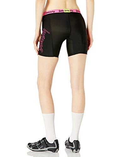 Intensity Women's Low Rise Slider Softball Shorts, Small, Black Neon Pink #TOP1