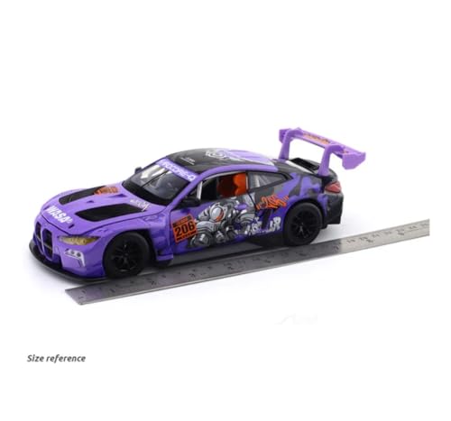 Image of MSZ BMW M4 GT3 1:24 Scale Licensed diecast Scale Model car (Purple)