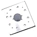 PETiB Sander Pad and Backing Plate 1/4 151280-00 Quarter Sheet Replacement for BD5000 DW411 DW412 D26441 Power Tool Accessories with 8 Hole Square Sanding Pad Metal