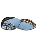 SmartVLT Lenti di ricambio in titanio argento per occhiali da sole Ray-Ban Meta Wayfarer RW4008, 53 mm