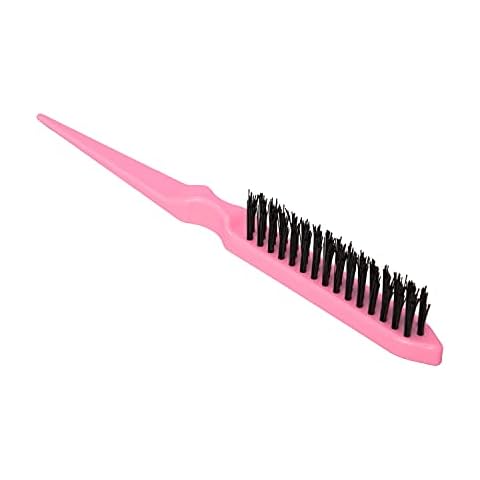 Euvoym 1 Pack Back Combing Brush Teasing Hair Brushes Three Row Nylon Comb Bristle Hair Brush for Home Beauty Salon Cover