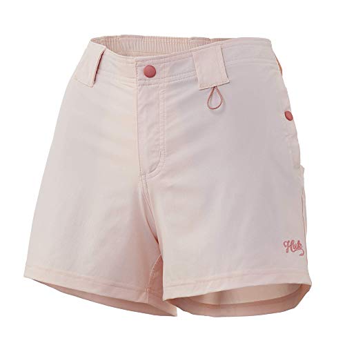 Huk Womens Let's Go Fish Short | Performance Quick-Drying Short With +30 UPF Sun Protection, Bone, Large