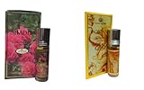 Shadha & Sondos Concentrated Perfume Oil Pack of 2 | Long-Lasting Alcohol-Free Attar for Men & Women | 6ml Each Roll-On