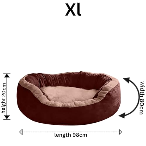 DRILLY Polyester Washable Dog/Cat Bed For Small |Medium | Large |Extra Large | Xxl | Xxxl | 4Xl Size Dogs | Cats | Puppy | Pet | Rabbit | Persian Cat | Indoor Cat (Xl)