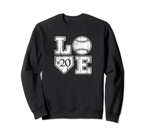 Love Baseball Softball Mom Vintage Apenado Home Plate #20 Sudadera