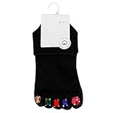 [ZEPFJHE] つま先靴下 女性用 5本指 ラインストーン付き 装飾 女の子 5本指 綿 ノベルティ パッチワーク ラインストーン 女性用 少女用