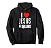 Vintage grunge me encanta jesús & parrilla, cristiano Sudadera con Capucha