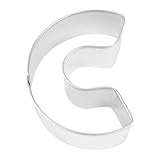 R&M Letter C Cookie Cutter in Durable, Economical, Tinplated Steel