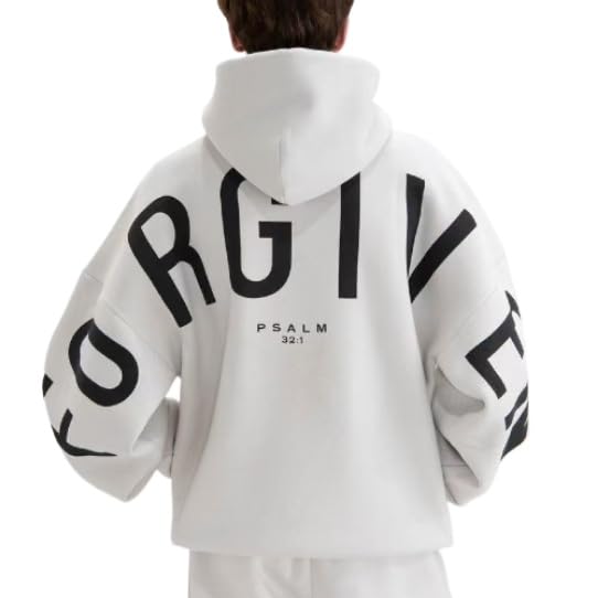GOTHPICKUS Unisex Y2K Vintage Slogan Oversized Hoodie Retro 2000s Streetwear Casual Edgy Pullover for Daily Outfits (White1,Large)