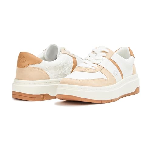 Lauren Ralph Lauren Women's Harlie Color-Blocked Leather Sneaker3
