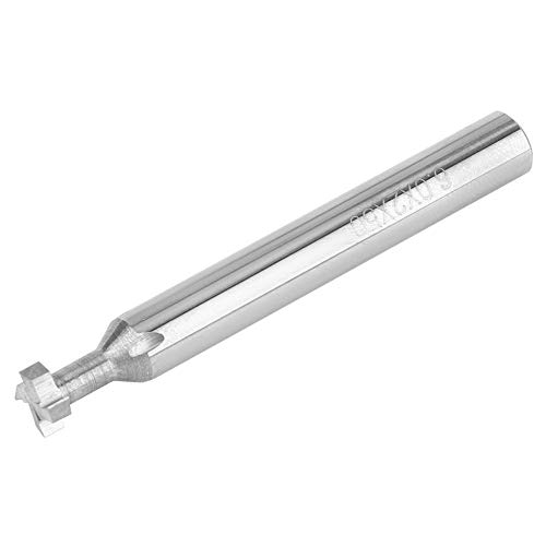 Image of T Slot Cutter End Mill 4 Flutes Tungsten Steel Milling Cutter for Aluminum Alloy Wood Cutting T-Type Slot Tool D6xH2xL50xφ6