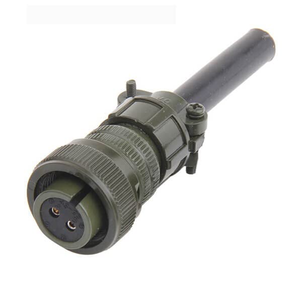 MS3106A14S-9S Straight Female Plug 2 Pin Solder Threaded Circular Connector