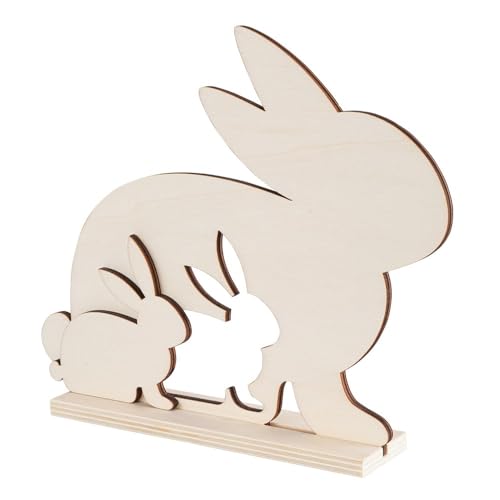 Ideen mit Herz Conigli decorativi in legno | Coniglio con