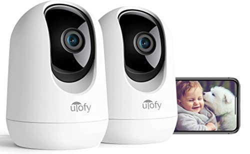 ULOFY 2K/3MP 360° Pet Camera with Phone App, 2.4G WiFi Only, Indoor Security Camera for Baby/Dog,...