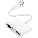 USB Type-C HDMI変換アダプタ 2in1 Type-C HDMI 変換器 4K@30Hz 映像出力 Digital AVアダプタ ミラーリング TV大画面 PS3/PS4/swith適用 PD急速充電 iPhone 16 15 Pro Pro Max iPad MacBook Galaxy対応