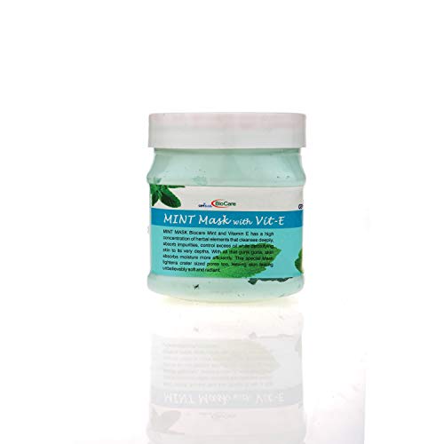 Image of Gemblue BioCare Face Mask - 500ml | Deep Cleansing & Brightening Facial Mask | For All Skin Types | Salon-Grade Skincare | Paraben-Free (500 ml, Mint)