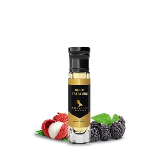 FR183 NIGHT TREASURE Aceite de perfume para mujer en botella enrollable de 6 ml/15 . Dulce/afrutado/balsámico/tibio/picante/caramelo/leñoso. Opulencia árabe
