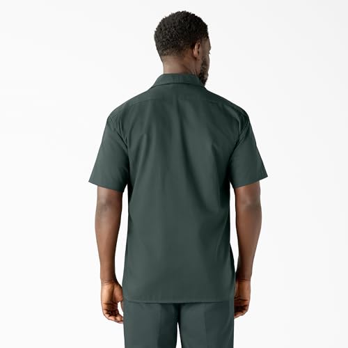 Image of Dickies Men's Short Sleeve Work Shirt - Durable Twill Button Down Shirts for Men, Lightweight Uniform for Daily Wear