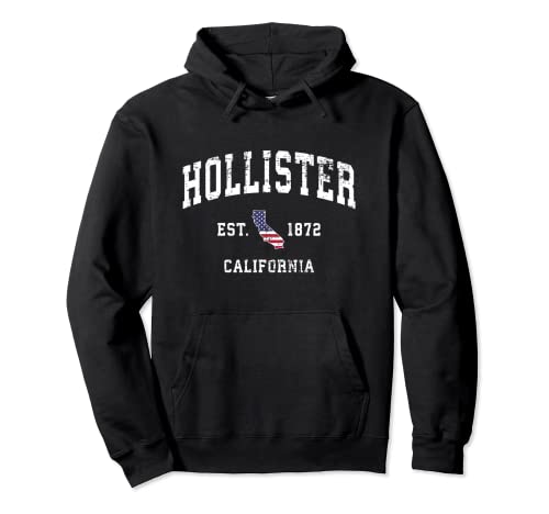 Hollister California Vintage State USA Flagge Athletic Style Pullover...