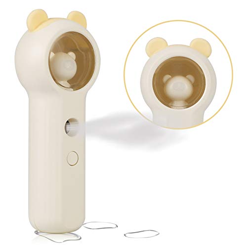 Facial Nano Mister, Cute Bear Rechargeable Portable Facial Mister for Face/Body Care Skin Moisturizing, Eyelash Extensions, Makeup [White]