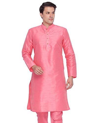 Image of VASTRAMAY Men Light Blue Cotton Kurta Pyjama and Dupatta Set (VASMKWH000nPCWHnD5AQ 36) | Independence Day