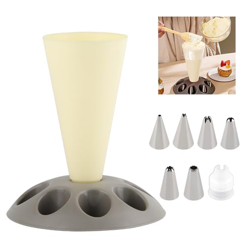 Pastry Bag Stand with 8 Nozzle Slots
