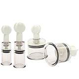 Healeved 4 Pcs Nipple Sucker Vacuum Suction Cup Breastfeeding Nipple Suckers Inverted Nipple Corrector Sucker Pullers Aspirator for Breastfeeding Female Women