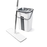 Pamex - Mopa Microfibra Set SG-Profundo Cubo Doble Cámara Independiente Lavado y Secado Higiénico