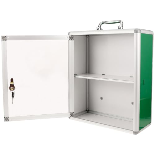 BUGUUYO Gabinete Botiquín Primeros Auxilios Mediano Montaje Pared con Panel Transparente Organizador Almacenamiento Visible para Hogar Oficina y Exteriores
