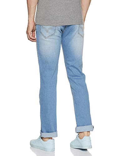 Image of Pepe Mens 5 Pocket Whiskered Effect Jeans