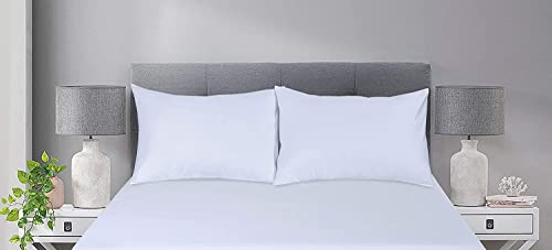Drap-housse en coton percale blanc de qualité supérieure Elinor