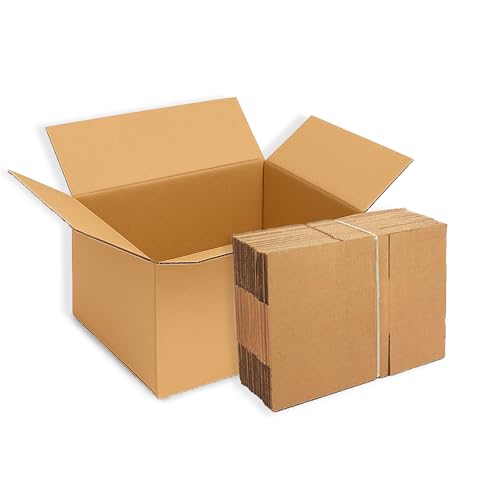 MARCPRINT Pack de 20 cajas carton ideal para envíos - almacenaje - mudanzas | Cajas de Envío medidas: 40x30x12 cm | cajas carton pequeñas canal simple reforzado. Modelo 6