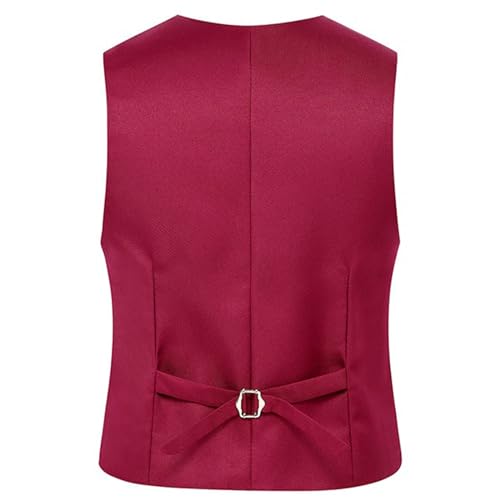 Men's Suit Vest Business Formal Dress Waistcoat Vest with 3 Pockets for Suit or Tuxedo3