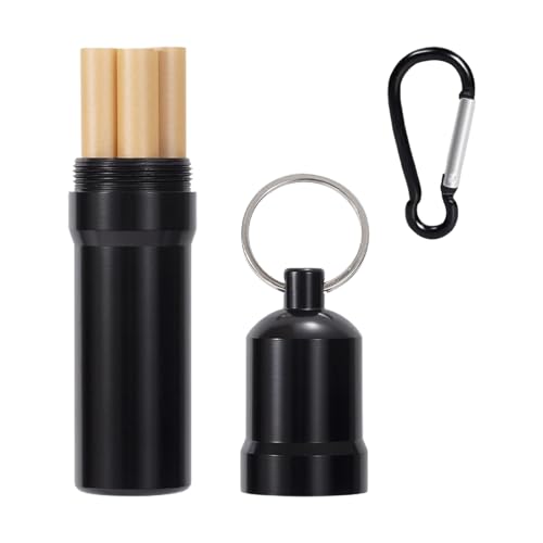 Mini Pitillera Cigarrillos con Llavero, Mini Estuche para Cigarrillos, Pastillero Píldoras Llavero, Cigarrillos Impermeable Estuche, Mini pitillera de Aluminio Soporte para Actividades Al Aire Libre