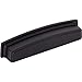 Jeffrey Alexander 128 mm Center Matte Black Square-to-Center Square Renzo Cabinet Cup Pull