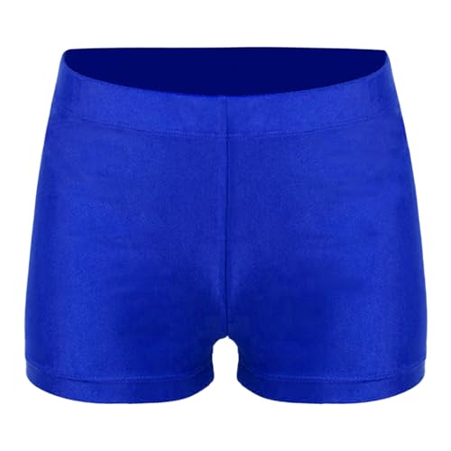Nyeemya Pantalón Corto Deportivo Niñas Shorts Leggings Pantalones de Deporte Gimnasio Danza Fitness Running Short Azul Real G 11-12 años