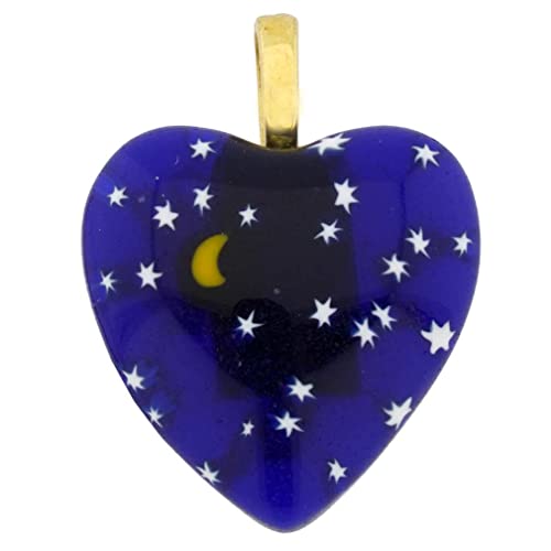 Glass Of Venice Millefiori Heart Pendant Medium - Nuit étoilée Cover