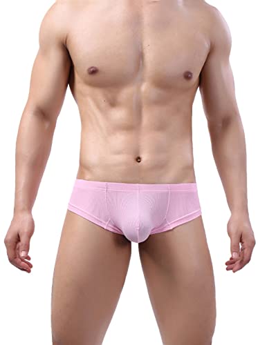 Men's Ice Silk Thread Underpants T Pants, Solid Color, Breathable G-string Pants3