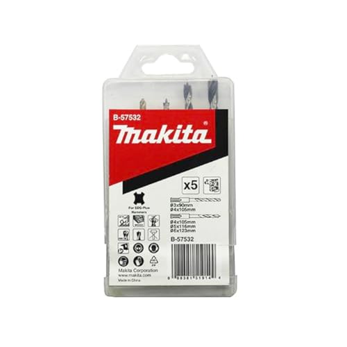 Makita B-57532 - Juego brocas sds-plus madera/metal, Multicolor