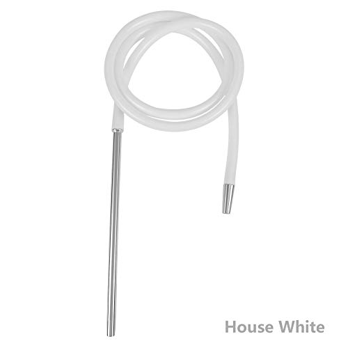Conijiwadi Shisha Schlauch Aluminium Vorbau Silikon Shisha-Schlauch Shisha Wasserpfeife Party Bar Supplies 1.8M, Weiss – Bild 8