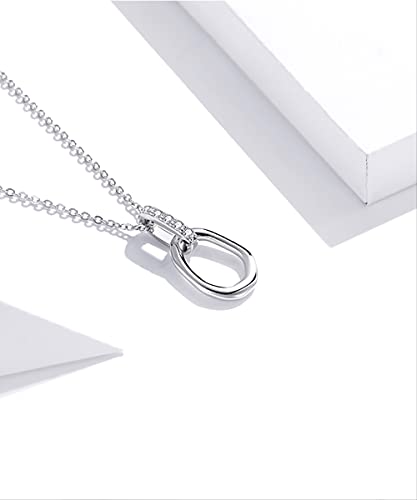 Collier géométrique zircon : le bijou anti-ternissement avec chaîne lien - 5