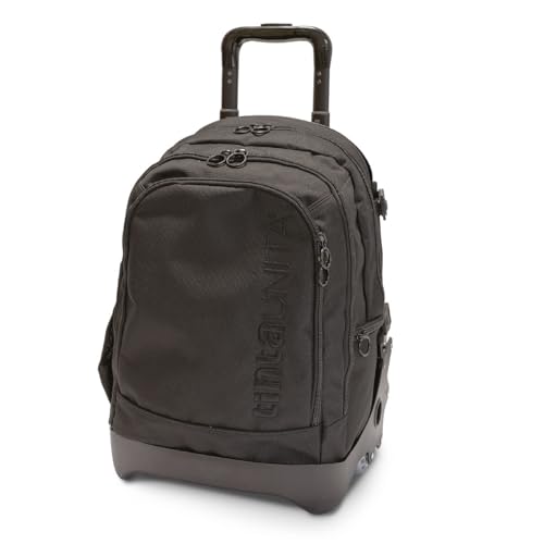 Sac à dos scolaire trolley Tinta Unita amovible noir contre la fatigue