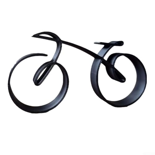 Rehoetom Escultura de metal para decoración del hogar, adorno artístico de hierro negro, decoración de mesa de 20 cm, para sala de estar, estudio o dormitorio, ideal para amigos y familiares