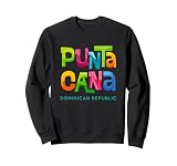 Punta Cana, República Dominicana, Diseño Tropical Retro Sudadera