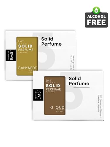 Em5 (Pack Of 2 Ganymede & G Oud Fragrance Solid Perfume, Travel & Pocket Friendly Perfume, Non-Greasy Cologne, Strong & Lasting, Gift Pack For Unisex, 12g Each