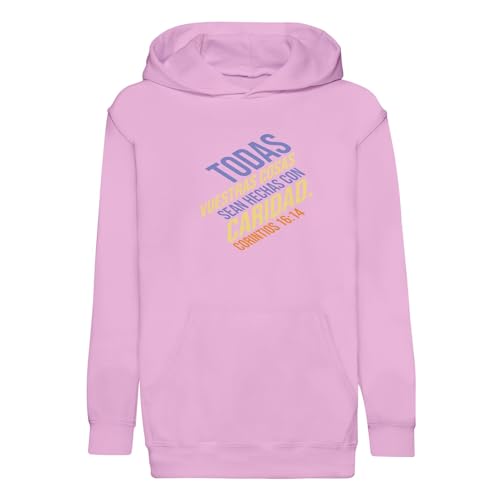Sweat à capuche enfant Corintios 16:14 molleton anti-pilling