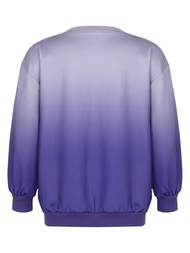 Kids Unisex Boys Girls Daily Casual Wear Fleece Pullover Gradient Color Long Sleeve Pullover Sweatshirt4