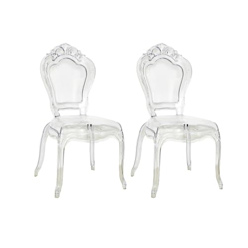 2 Sillas Comedor Boda Nouveau Policarbonato, Transparentes o Color (Traslúcida)