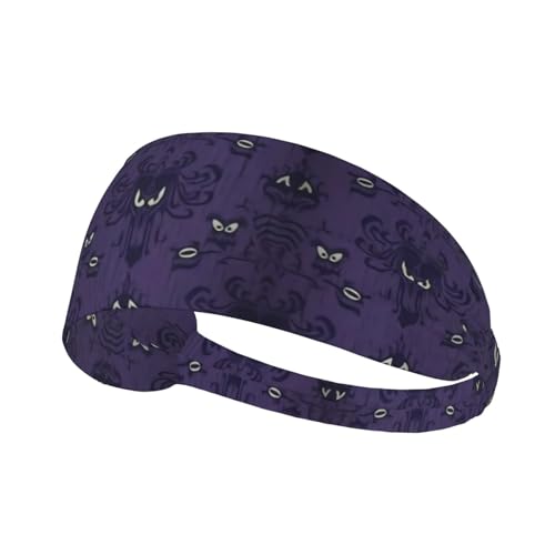 DSSWTP Haunted Mansion Workout Headbands Fashion Sports Sweatbands Yoga Hairbands for Fitness Elastic Athletic Non Slip Wicking Headscarf for Men Womens Girls Summer Accessories Elastic Bands